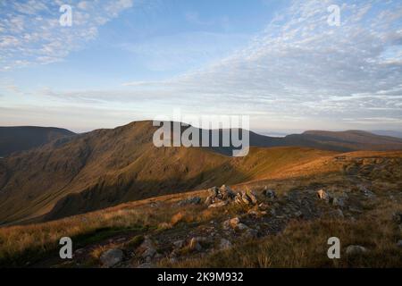 La cresta di High Street vista da Rampsgill Head, Lake District, Regno Unito Foto Stock