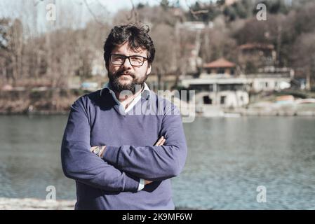 Torino, Italia. Marzo 8, 2017. Lo scrittore e critico alimentare Luca Iaccarino Foto Stock