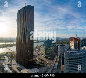 Vista aerea della DC Tower di Vienna Foto Stock