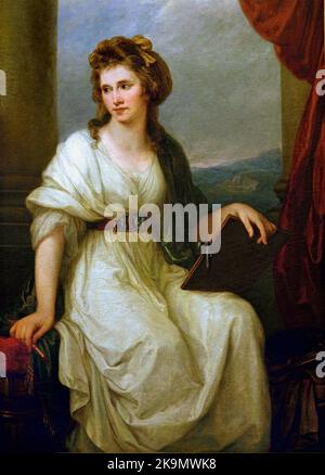 Autoritratto, 1787, Angelica Kauffman, Autoritratto di Angelica Kauffmann (1741–1807), Coira, Roma, Uffizi Firenze Italia Foto Stock