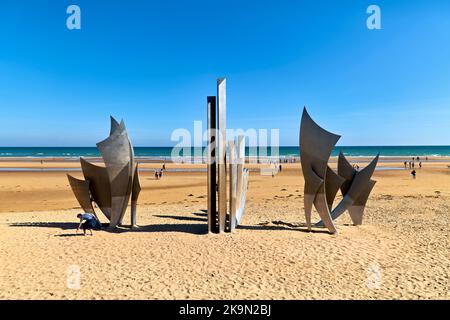 Omaha Beach. Normandia Francia Foto Stock