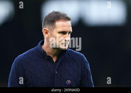 Frank Lampard, manager di Everton, prima della partita della Premier League al Craven Cottage, Londra. Data immagine: Sabato 29 ottobre 2022. Foto Stock