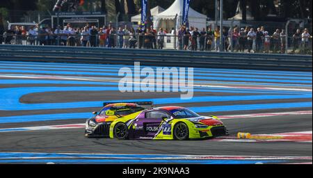 Le Castellet, Francia. 28th Ott 2022. 777 JEDLINSKI Marcin (pol), BASZ Karol (pol), Olimpo Racing, Audi R8 LMS GT3, azione in occasione dei FIA Motorsport Games, sul circuito Paul Ricard dal 27 al 30 ottobre 2022 a le Castellet, Francia - Foto Jean-Marie farina / DPPI Credit: DPPI Media/Alamy Live News Foto Stock