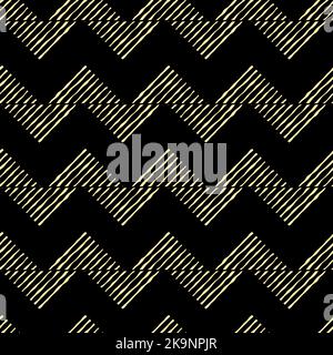 Motivo decorativo senza cuciture. Sfondo ornamento a righe astratte a zig-zag per tessuti, carta, cartoleria, disegno tessuti. Illustrazione Vettoriale