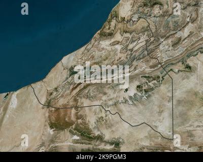 Guelmim-Oued Noun, regione del Marocco. Mappa satellitare ad alta risoluzione Foto Stock