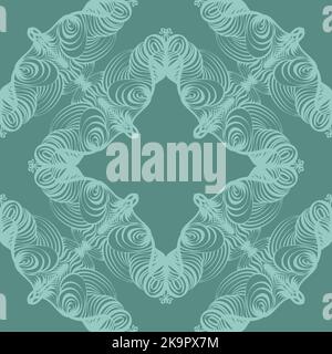 Sfondo colorato senza cuciture con ornamenti astratti in lacy. Illustrazione Vettoriale