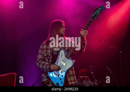 Ottobre. 30th 2022. Zagabria, Croazia - il famoso cantante americano Macy Gray, un R&B e cantante soul che si esibisce in un concerto dal vivo Foto Stock