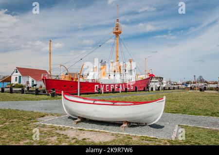 The Lightship OverFalls, Lewes Delaware USA, Lewes, Delaware Foto Stock