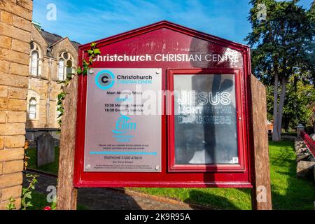 Il Christchurch Christian Centre a Christchurch, Dorset, Regno Unito. Foto Stock