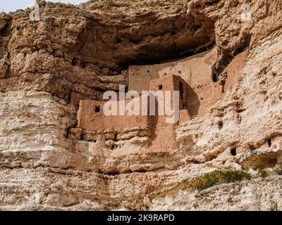 Monumento Nazionale del Castello di Montezuma (Casas de Montezuma) vicino a Camp Verde, Arizona Foto Stock