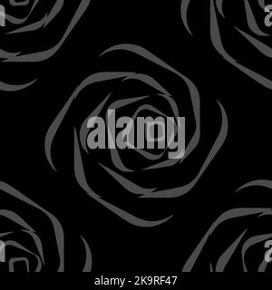 Sfondo ottico trasparente monocromatico illusione. Forme distorte a strisce. Struttura scura astratta. Illustrazione Vettoriale