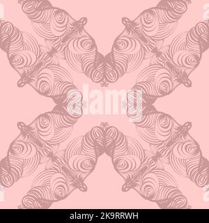 Sfondo colorato senza cuciture con ornamenti astratti in lacy. Illustrazione Vettoriale