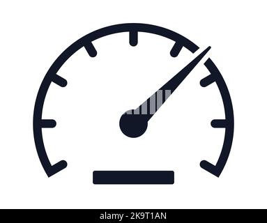 Icona misurazione prestazioni velocità tachimetro Illustrazione Vettoriale