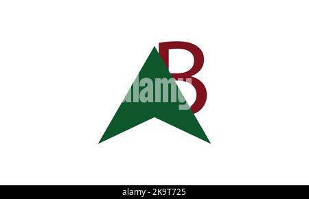 Lettere moderne AB, A e B Logo Design Template Vector. Illustrazione Vettoriale