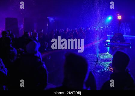 Potsdam, Germania. 29th Set, 2022. Gli ospiti possono assistere all'evento Horror Nights 2022 al Filmpark Babelsberg. Credit: Gerald Matzka/dpa/ZB/dpa/Alamy Live News Foto Stock