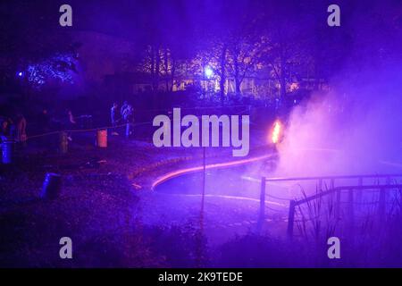 Potsdam, Germania. 29th Set, 2022. Vista interna all'evento Horror Nights 2022 al Filmpark Babelsberg. Credit: Gerald Matzka/dpa/ZB/dpa/Alamy Live News Foto Stock