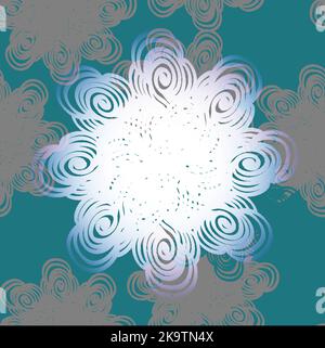 Scheda ornamentale con mandala. Elementi decorativi vintage. Sfondo disegnato a mano. Logo. Illustrazione Vettoriale