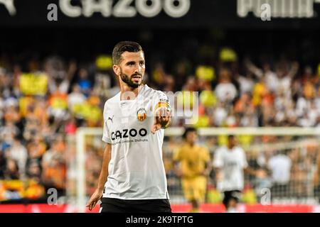 29 ottobre 2022: VALENCIA, SPAGNA - OCTOBR 29: Jose Gaya di Valencia CF durante la partita tra Valencia CF e FC Barcellona di la Liga Santander il 29 ottobre 2022 a Mestalla di Valencia, Spagna. (Credit Image: © Samuel CarreÃ±o/PX Imagens via ZUMA Press Wire) Credit: ZUMA Press, Inc./Alamy Live News Foto Stock