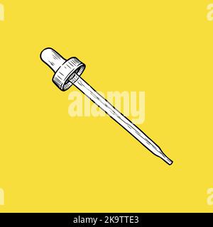 Immagine del contagocce. Disegnato a mano. Vettore Illustrazione Vettoriale