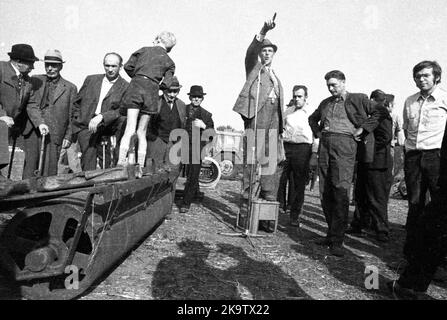 L'asta di un'azienda fallita il 22. 09. 1971 a Greven in Muensterland, Germania Foto Stock