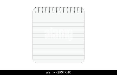 Il notebook si mockup e la matita con spazio per i dettagli di immagine, testo o identità aziendale. Simulazione vuota con ombra su sfondo trasparente. Illustrazione Vettoriale