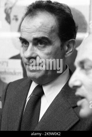 Visita di Georges Marchais, capo del Partito comunista francese, ai comunisti tedeschi del DKP il 20 ottobre 1973 ad Essen. Georges Marchais Foto Stock