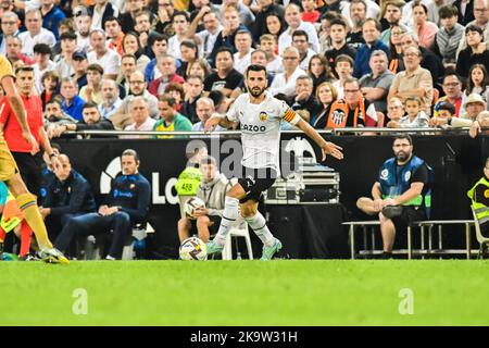 29 ottobre 2022: VALENCIA, SPAGNA - 29 OTTOBRE: Jose Gaya di Valencia CF durante la partita tra Valencia CF e FC Barcellona di la Liga Santander il 29 ottobre 2022 a Mestalla di Valencia, Spagna. (Credit Image: © Samuel CarreÃ±o/PX Imagens via ZUMA Press Wire) Credit: ZUMA Press, Inc./Alamy Live News Foto Stock