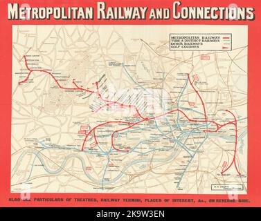 Metropolitana e collegamenti. Metropolitana di Londra. SELBIE c1930 vecchia mappa Foto Stock