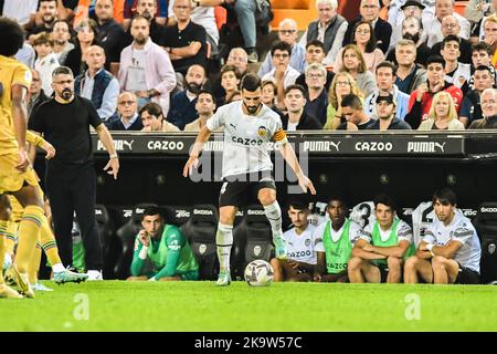 29 ottobre 2022: VALENCIA, SPAGNA - 29 OTTOBRE: Jose Gaya di Valencia CF durante la partita tra Valencia CF e FC Barcellona di la Liga Santander il 29 ottobre 2022 a Mestalla di Valencia, Spagna. (Credit Image: © Samuel CarreÃ±o/PX Imagens via ZUMA Press Wire) Credit: ZUMA Press, Inc./Alamy Live News Foto Stock