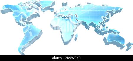 Mappa del mondo contesto Globe Global Trade Concept Illustrazione Vettoriale