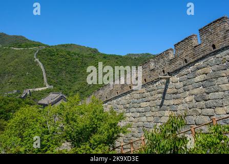 Grande Muraglia. La grande struttura artificiale. Grande Muraglia Cinese Foto Stock