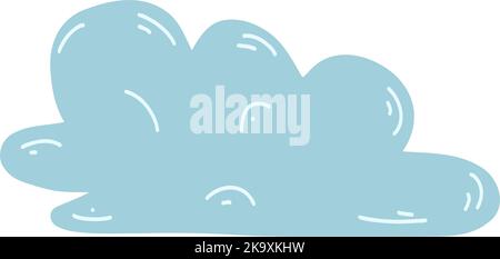 Icona fumetto disegnato a mano. Illustrazione vettoriale delle previsioni meteorologiche, fenomeni naturali in stile infantile. Illustrazione Vettoriale