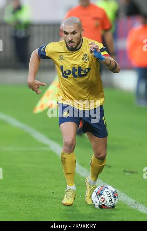 Union's Teddy Teuma ha ritratto in azione durante una partita di calcio tra RFC Seraing e Royale Union Saint-Gilloise, domenica 30 ottobre 2022 a Seraing, il giorno 15 della prima divisione del campionato belga della 'Jupiler Pro League' del 2022-2023. FOTO DI BELGA BRUNO FAHY Foto Stock