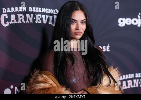 Bel Air, Stati Uniti. 29th Ott 2022. BEL AIR, LOS ANGELES, CALIFORNIA, USA - 29 OTTOBRE: La modella australiana Shanina Shaik arriva al CARN*EVIL Halloween Party di Darren Dzienciol, ospitato da Alessandra Ambrosio, tenuto presso una residenza privata il 29 ottobre 2022 a Bel Air, Los Angeles, California, Stati Uniti. (Foto di Xavier Collin/Image Press Agency) Credit: Image Press Agency/Alamy Live News Foto Stock