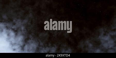 Illustrazione della carta da parati nello spazio profondo, rendering 3D di nebulosa con stelle nello spazio esterno, sfondo dell'Universo, nuvole di spazio Foto Stock