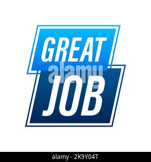 Grande lavoro icona, emblema, etichetta. Illustrazione vettoriale. Illustrazione Vettoriale