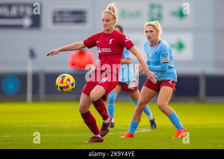 Manchester, Regno Unito. 30th ottobre 2022.Jasmine Matthews del Liverpool FC durante il Barclays fa Women's Super League match tra Manchester City e Liverpool all'Academy Stadium di Manchester domenica 30th ottobre 2022. (Credit: Mike Morese | MI News) Credit: MI News & Sport /Alamy Live News Foto Stock