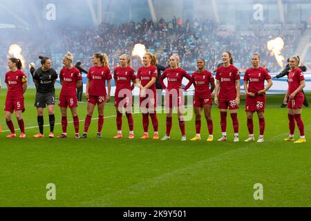 Manchester, Regno Unito. 30th ottobre 2022.Liverpool FC durante il Barclays fa Women's Super League match tra Manchester City e Liverpool all'Academy Stadium di Manchester domenica 30th ottobre 2022. (Credit: Mike Morese | MI News) Credit: MI News & Sport /Alamy Live News Foto Stock