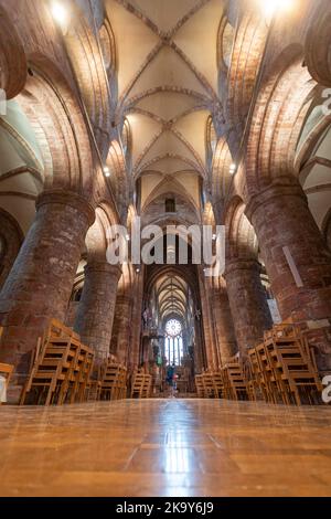 Navata della Cattedrale di San Magnus, Kirkwall, Orkney, un arcipelago, Scozia, REGNO UNITO Foto Stock