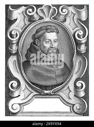 Ritratto dell'Agostino AgustÃ­n AntolÃ­nez Arcivescovo di Santiago de Compostela, Cornelis Galle (i), dopo Jacques Franckaert (II), 1636 Foto Stock