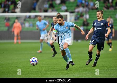 Melbourne, Australia. 30 ottobre 2022. Melbourne City v Wellington Phoenix, Jamie McLaren all'AAMI Park. Foto Stock