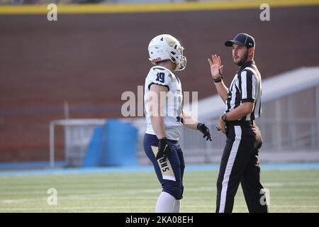 Milano, Italia. 30th Ott 2022. 19 Jordan Metcalf DB 170 82 05/05/1994 British London Warriors durante i qualificatori del Campionato europeo 2023 - Italia vs Inghilterra, Calcio a Milano, Italia, Ottobre 30 2022 Credit: Independent Photo Agency/Alamy Live News Foto Stock