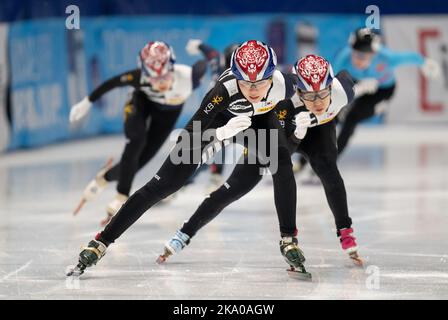 Montreal, Quebec, Canada. 30th Ott 2022. Coppa del mondo ISU 2022 corto circuito presso l'arena Maurice Richard di Montreal, Quebec, Canada il 30 ottobre 2022. (Credit Image: © Patrice Lapointe/ZUMA Press Wire) Credit: ZUMA Press, Inc./Alamy Live News Foto Stock