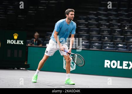 Parigi, Francia. 30th Ott 2022. Gilles Simon di Francia durante il Rolex Paris Masters, torneo di tennis ATP Masters 1000, il 30 ottobre 2022 presso l'Accor Arena di Parigi, Francia. Foto di Victor Joly/ABACAPRESS.COM Credit: Victor Joly/Alamy Live News Foto Stock