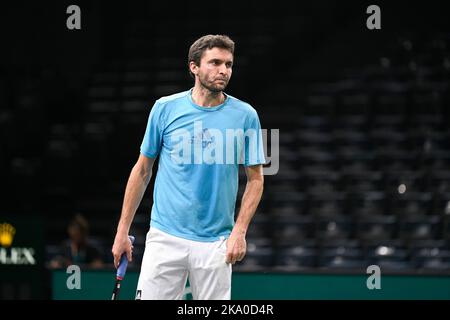 Parigi, Francia. 30th Ott 2022. Gilles Simon di Francia durante il Rolex Paris Masters, torneo di tennis ATP Masters 1000, il 30 ottobre 2022 presso l'Accor Arena di Parigi, Francia. Foto di Victor Joly/ABACAPRESS.COM Credit: Victor Joly/Alamy Live News Foto Stock