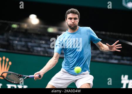 Parigi, Francia. 30th Ott 2022. Gilles Simon di Francia durante il Rolex Paris Masters, torneo di tennis ATP Masters 1000, il 30 ottobre 2022 presso l'Accor Arena di Parigi, Francia. Foto di Victor Joly/ABACAPRESS.COM Credit: Victor Joly/Alamy Live News Foto Stock