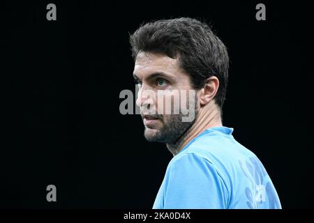 Parigi, Francia. 30th Ott 2022. Gilles Simon di Francia durante il Rolex Paris Masters, torneo di tennis ATP Masters 1000, il 30 ottobre 2022 presso l'Accor Arena di Parigi, Francia. Foto di Victor Joly/ABACAPRESS.COM Credit: Victor Joly/Alamy Live News Foto Stock