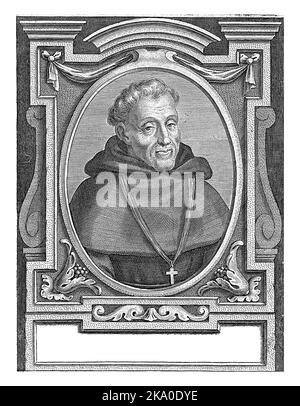 Ritratto dell'Agostino AgustÃ­n AntolÃ­nez Arcivescovo di Santiago de Compostela, Cornelis Galle (i), dopo Jacques Franckaert (II), 1636 Foto Stock