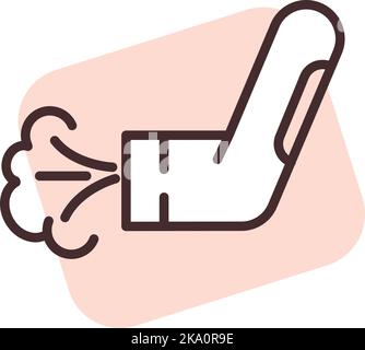 Allergia spray, illustrazione o icona, vettore su sfondo bianco. Illustrazione Vettoriale