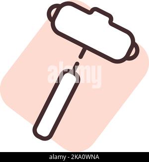 Martello medico , illustrazione o icona, vettore su sfondo bianco. Illustrazione Vettoriale